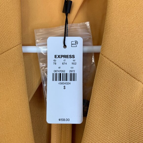 Express Yellow Womens Blazer Jacket Size Small NWT - Picture 7 of 11